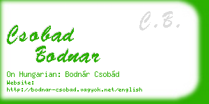 csobad bodnar business card